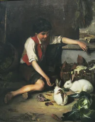 Child with Rabbits